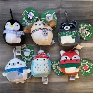 Set of 6 Festive Squishmallow 4” Plush Toys